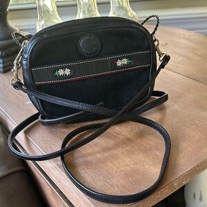Vintage Black Leather Michel Jordi Crossbody/Belt bag
